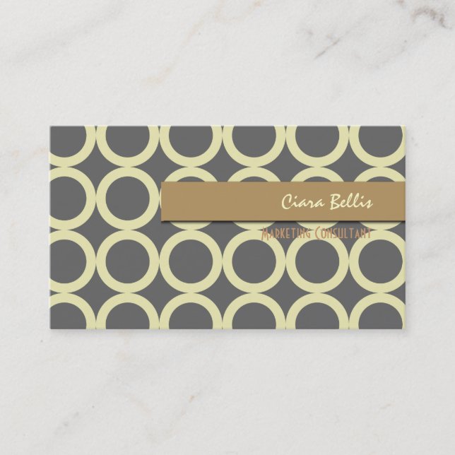 PixDezines Mod Rings {customisable background} Business Card (Front)