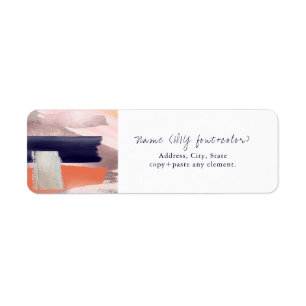 PixDezines Modern Art Watercolor Colour Block Return Address Label