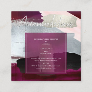 PixDezines Modern Blush Burgundy Accommodations Enclosure Card