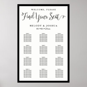 PixDezines Modern Calligraphy Font, Seating Chart