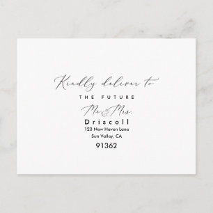 PixDezines Modern Elegant Calligraphy RSVP Invitation Postcard