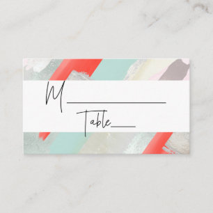 PixDezines Modern Watercolor Coral Place Cards