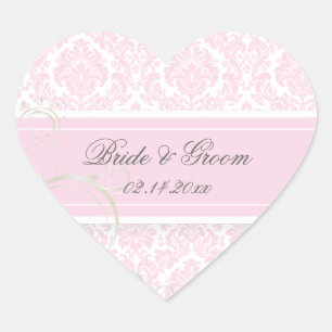PixDezines moiré damask wedding stickers