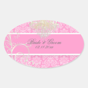 PixDezines moiré damask wedding stickers
