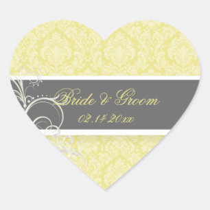 PixDezines moiré damask wedding stickers