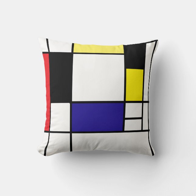 PixDezines Mondrian Arts 1/diy background Cushion (Front)