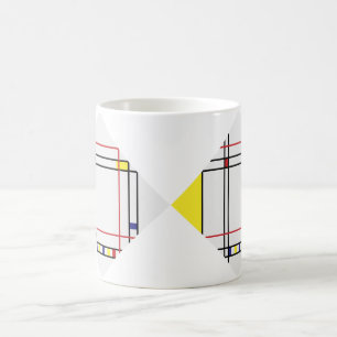 PixDezines Mondrian, Minimalist Coffee Mug
