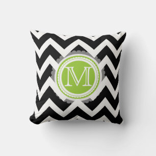 PixDezines monogram chevron pattern/diy colours Cushion