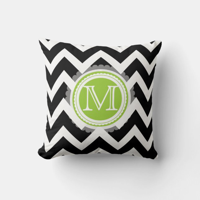 PixDezines monogram chevron pattern/diy colours Cushion (Front)