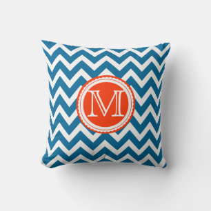 PixDezines monogram diy colour chevron pattern Cushion