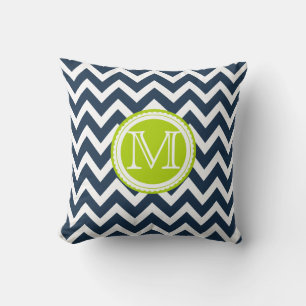 PixDezines monogram diy colour chevron pattern Cushion
