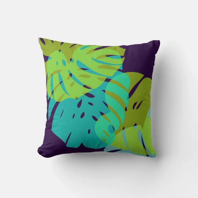 PixDezines monstera/diy background Cushion (Front)