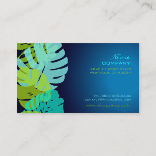 PixDezines Monstera, retro tropical foliage Business Card