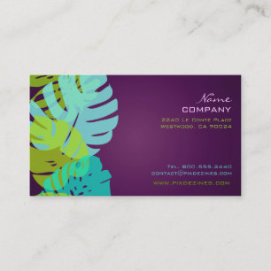 PixDezines Monstera, retro tropical foliage Business Card