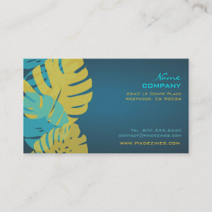 PixDezines Monstera, retro tropical foliage Business Card