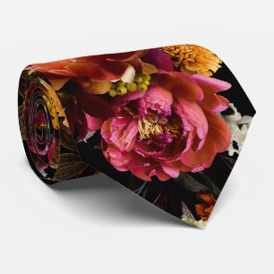 PixDezines Moody Autum Sunset Botanical Tie