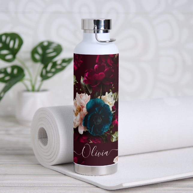 PixDezines Moody Botanical DIY Background Water Bottle (Yoga)