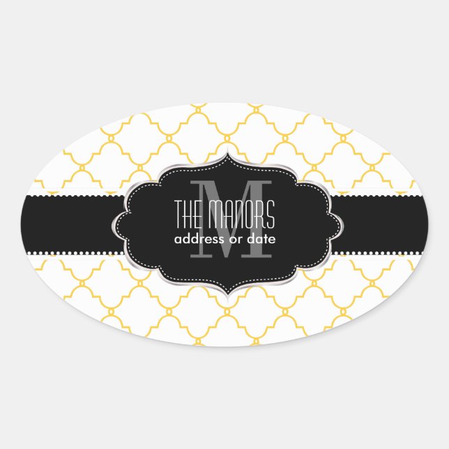PixDezines moroccan trellis/DIY colours Oval Sticker (Front)