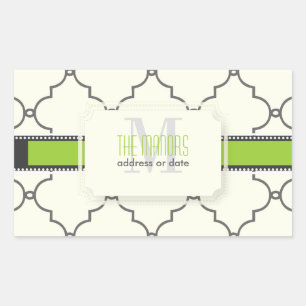 PixDezines moroccan trellis/DIY colours Rectangular Sticker