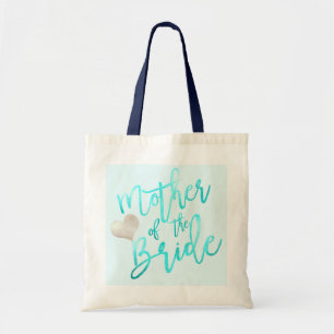 PixDezines Mother of Bride/Faux Foil/Blue/Script Tote Bag