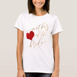 PixDezines Mother of Bride/Faux Gold Script T-Shirt