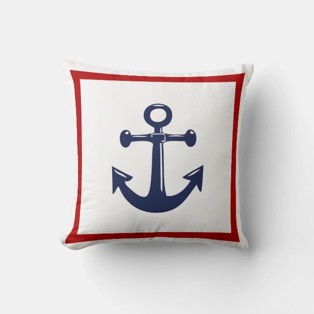 PixDezines nautical/DIY colour/anchor Cushion (Front)