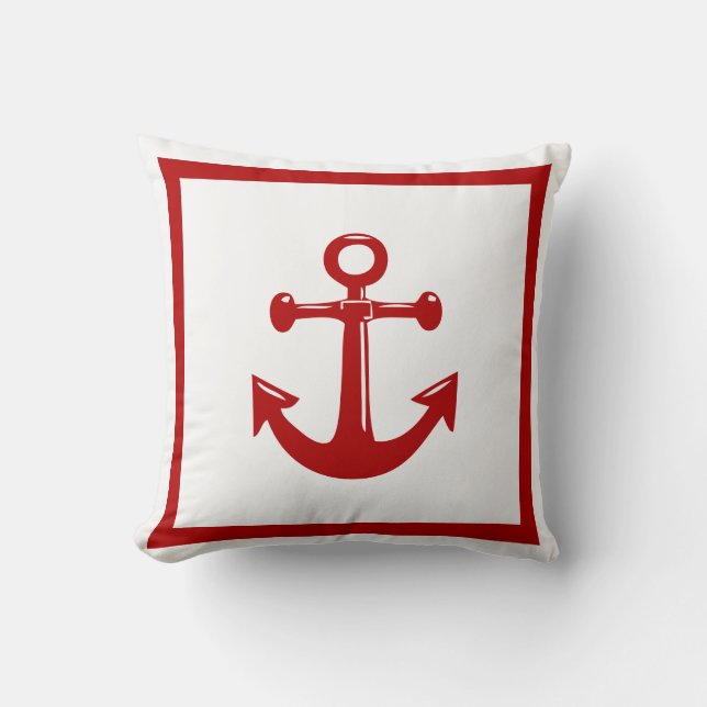 PixDezines nautical/DIY colour/anchor Cushion (Front)