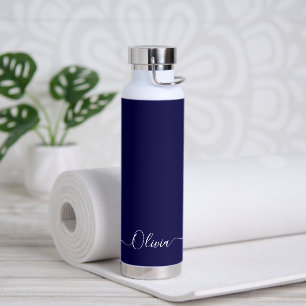 PixDezines Navy Blue DIY Colour Water Bottle