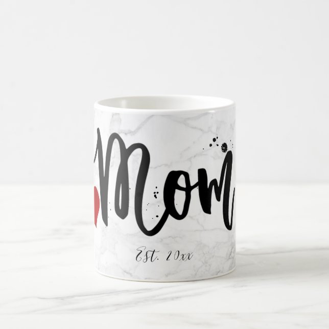 PixDezines NEW MOM Marble+Modern Script Coffee Mug (Center)