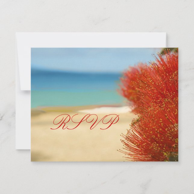 PixDezines Ohia+Beach LARGE RSVPs require 5x7 RSVP Card (Front)