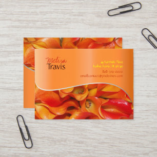 PixDezines orange calla lily Business Card