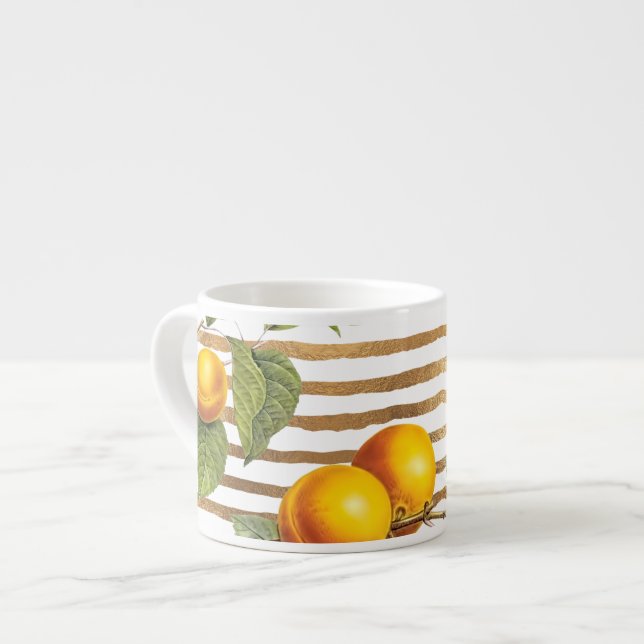 PixDezines Orchard/Peaches/Redoute Espresso Cup (Front Left)