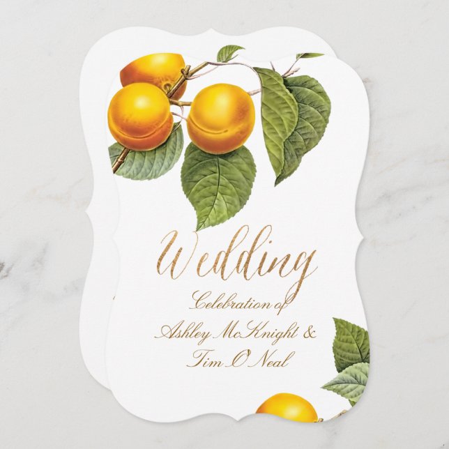 PixDezines Orchard/Peaches/Redoute Invitation (Front/Back)