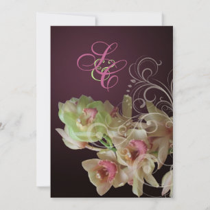 PixDezines Orchid + Ornamental Flourish Invitation