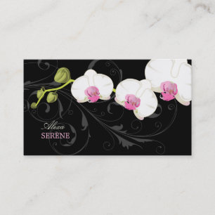 PixDezines orchid+swirls/diy colours Business Card