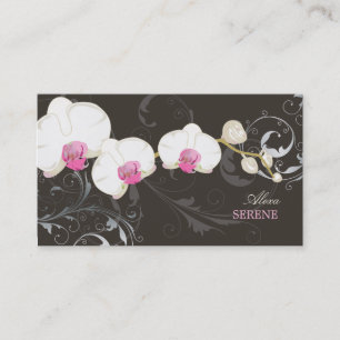 PixDezines orchid+swirls/diy colours Business Card