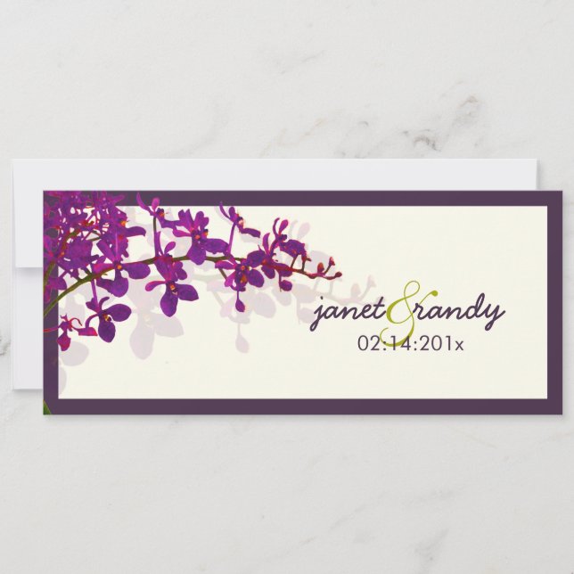 PixDezines orchids/renanthera Invitation (Front)