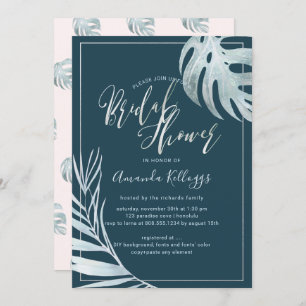 PixDezines Palms+Platinum Bridal Shower Invitation
