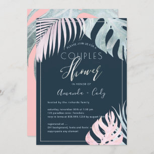 PixDezines Palms+Platinum Couples Shower Invitation