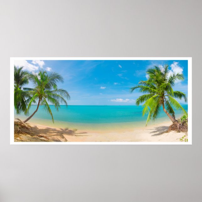 PixDezines Paradise/Panoramic View Tropical Island Poster (Front)
