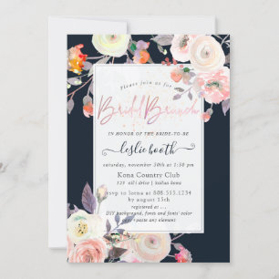 PixDezines Peaches+Cream Roses Bridal Brunch Invitation