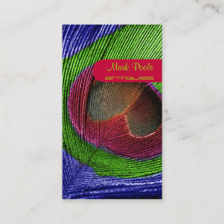 PixDezines peacock feather Business Card