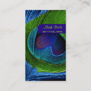 PixDezines peacock feather Business Card