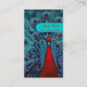 PixDezines peacock feather Business Card