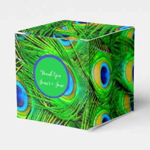 PixDezines peacock feather/diy accent colour Favour Box