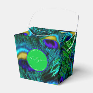 PixDezines peacock feather/diy accent colour Favour Box