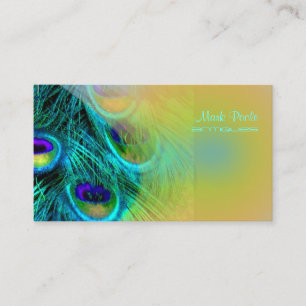 PixDezines peacock feather/psychedelic Business Card