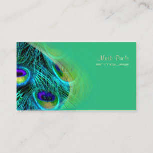PixDezines peacock feather/psychedelic Business Card