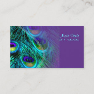 PixDezines peacock feather/psychedelic Business Card
