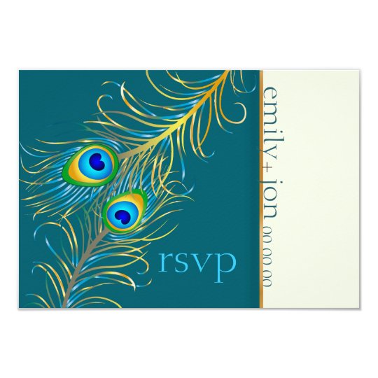 PixDezines peacock feather/teal Card